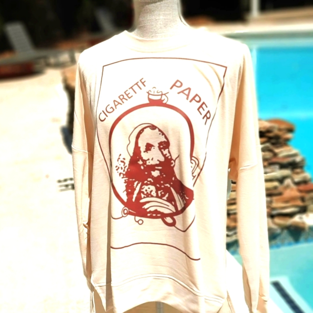 🔥NEW! "Cigarette Paper🚬" very warm sweatshirt with short tail💨🩶